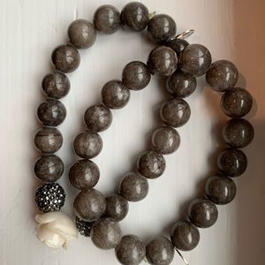 Hipchik Set if 2 Beaded Bracelets in Neutral Rose